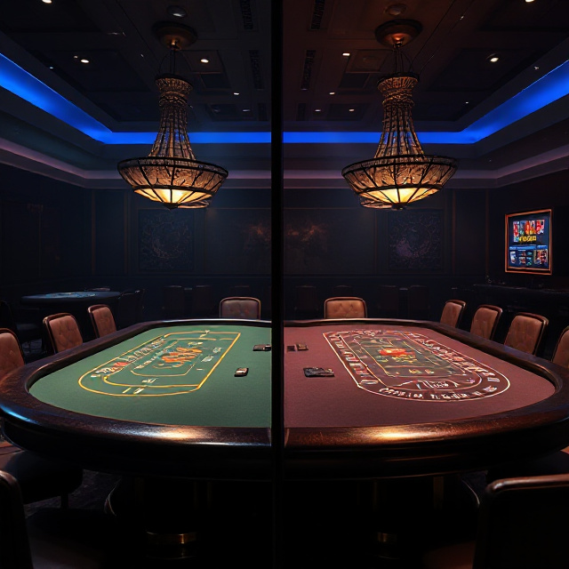 Two live casino tables shown side by side