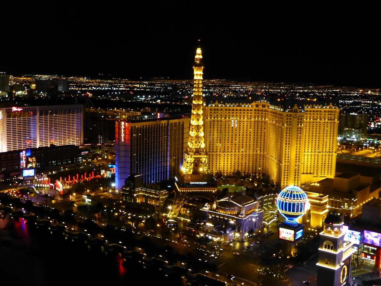 Encrypted online casino night scene