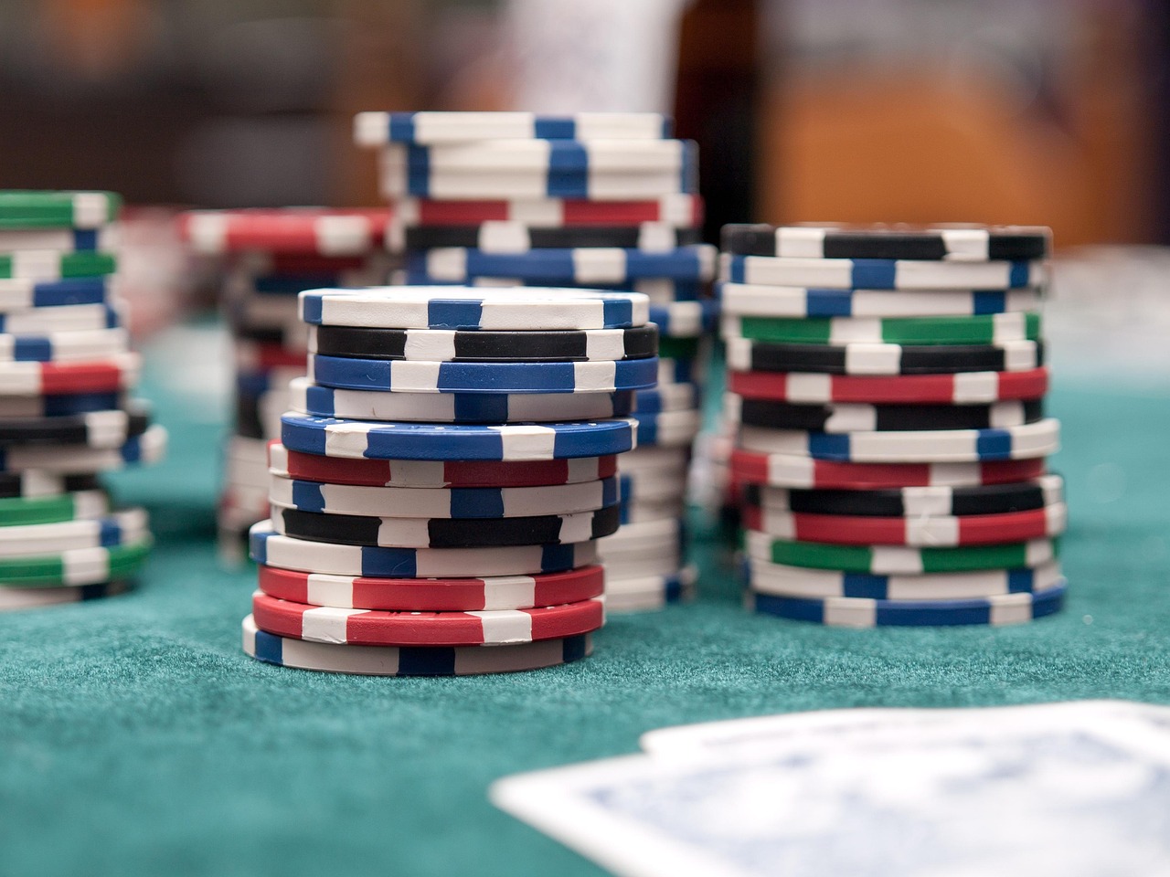 Casino poker cards and chips