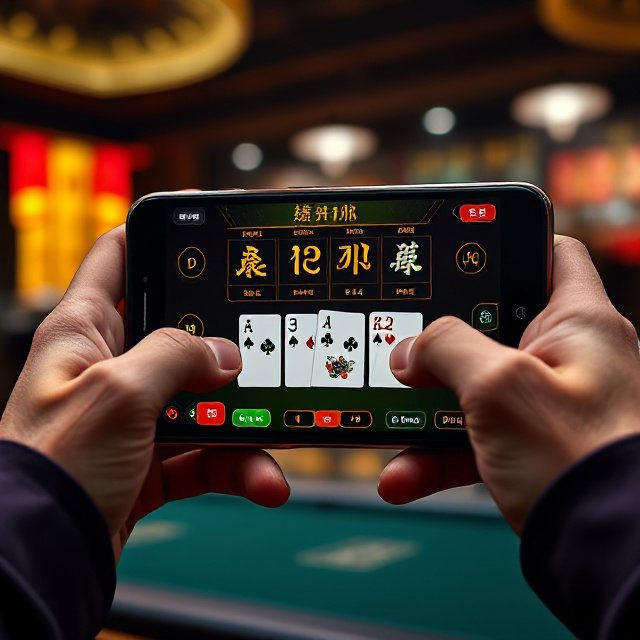 Player comparing Niu Niu hands on a smartphone